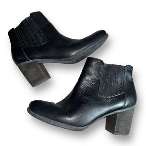 JOSEF SEIBEL Britney 35 Black Leather Heeled Chelsea Side Zip Ankle Boot 41 10